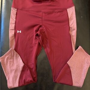 Under Armour Women’s Burgundy and Pink Leggings